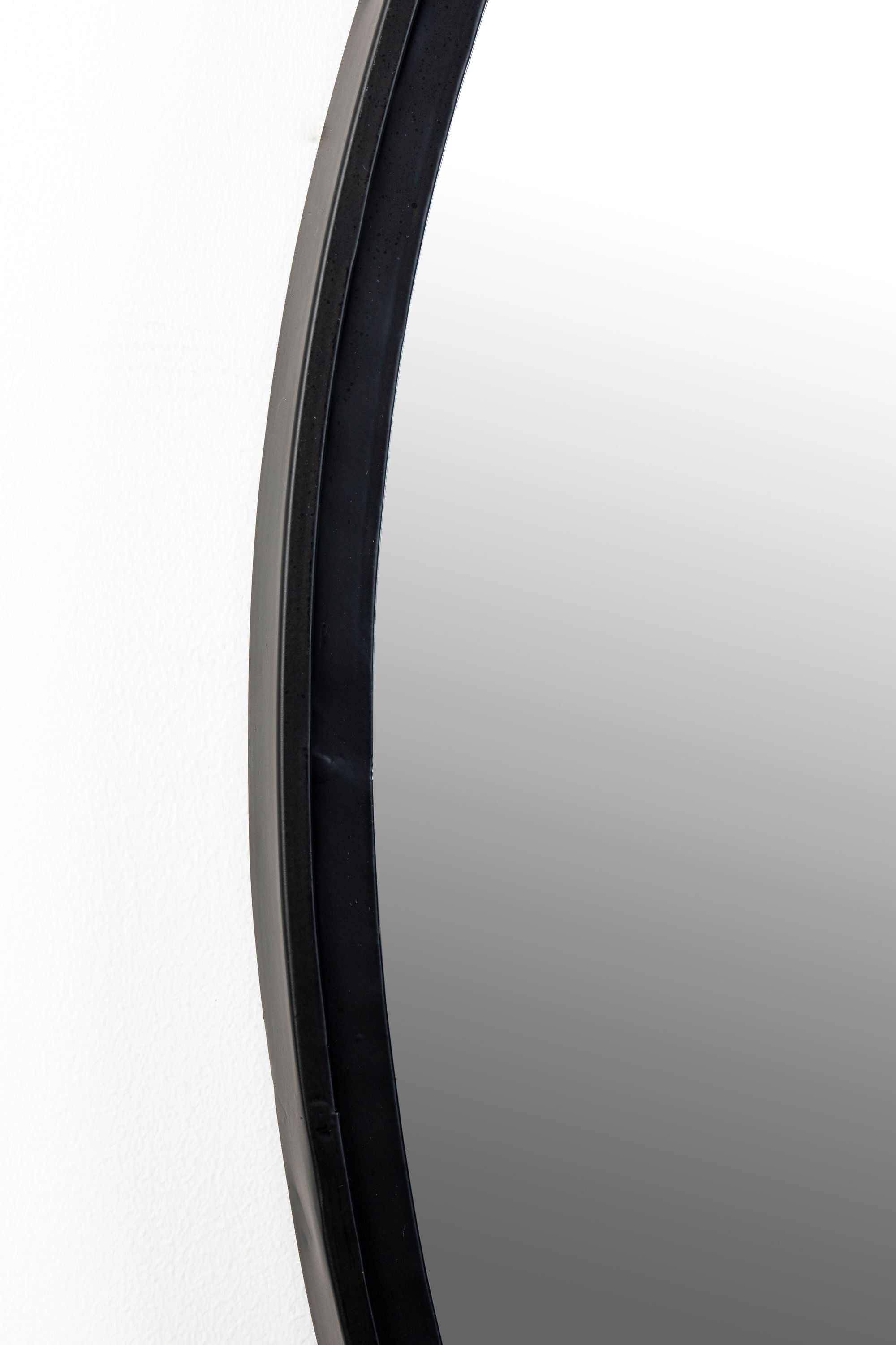 Matz Black Oval Wall Mirror Large